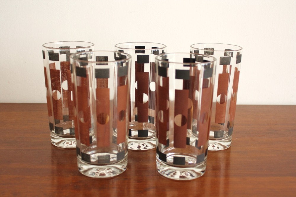 1960s Set of 5 glasses