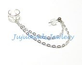 Starry Heart Chain Ear Cuff