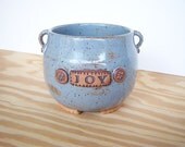 Stoneware Planter Pot in Blue Shino - Joy