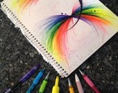 Rainbows are born from the rain - 9 x12 Original art (with 11x14 matt)