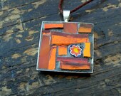 Juicy Tangerine Mosaic Pendant