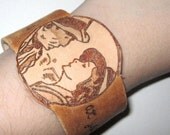 Custom Here's Looking At You Kid Casablanca Romance Couple Leather Cuff Bracelet