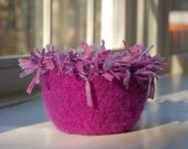 violet fizz felted wool bowl amethyst purple