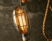 Lamp Cool Gifts for Men Industrial Lamp Hanging Light Cage Lamp Mens Gifts by Luke Lamp Co.