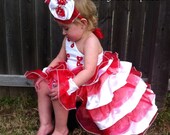 Pageant Valentine National Ruffles Galore dress Glitz custom 6m 12m 18m 2 3 4 5 6 7 8 9 10 yrs Belgin Boutique