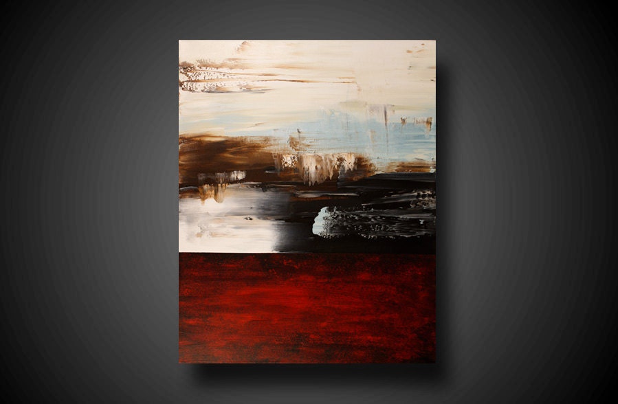 Abstract Painting. 20% OFF Large. Wall Art. Modern Art. Original. Contemporary Painting. Huge 24 x 30 Art Artwork Brown Black Red