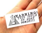 Doctor Who Inspired Stickers Warning, 12 This Could Be More SONIC Labels