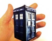 Blue Police Box Bumper Sticker, Vinyl Laptop Decal