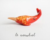 Clay Animals, Le Narwhal Carnelian Totem by le animalé - Narwhal Totem