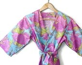 Womens Robe. Dressing Gown. Full Bloom.  Knee Length. Only Small left.