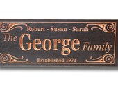 Established, Vintage Style Sign Custom Name Sign, 11 x 28 G