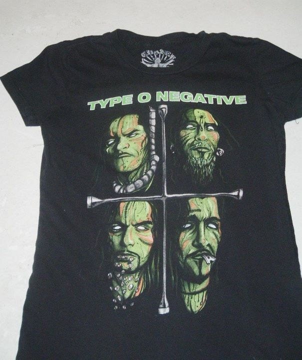 RESERVED Custom Type-O-Negative Band Shirt Corset
