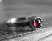 Sterling Silver & Red Pink Rhodolite Garnet Ring-Custom Order