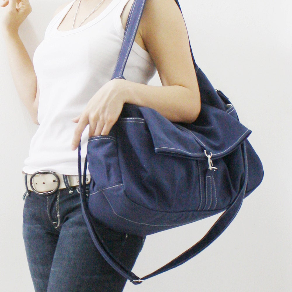 KINIES CLASSIC in Navy Blue - Single Strap Shoulder bag / Cross Body Messenger