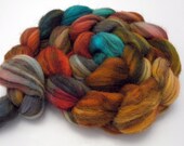 Mixed Shetland Wool Hand Dyed Spinning Fiber - Roving