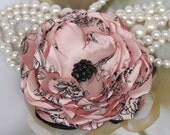 Bridal Hair Flower, Hairpiece, Hair Flowers, Bridal, Wedding, Hair Accessory, Beaded Flower, Pink,  Black, Wedding Hair Accessories
