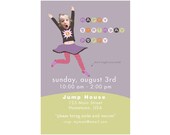 Jumpy House Birthday Party Invitation For Girls - Custom Made For You