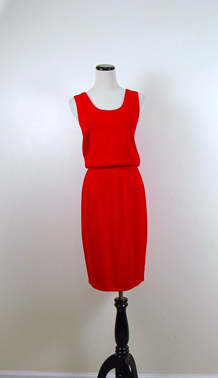 St John Vintage Red Knit Suit
