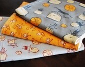 Terry cloth burp cloths - baby boy