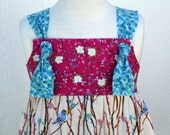NEW Full Bloom Apron Knot Dress in Blue - by Kissing Kumquats - Spring 2012 - Siz 6 Ready to Ship