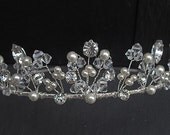 Tiara - Wedding, Bridal, Silver Diamante/ Rhinestone, Pearls and Swarovski Crystals