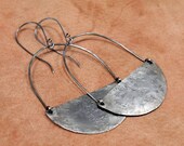 Silver Tone Blade Earrings