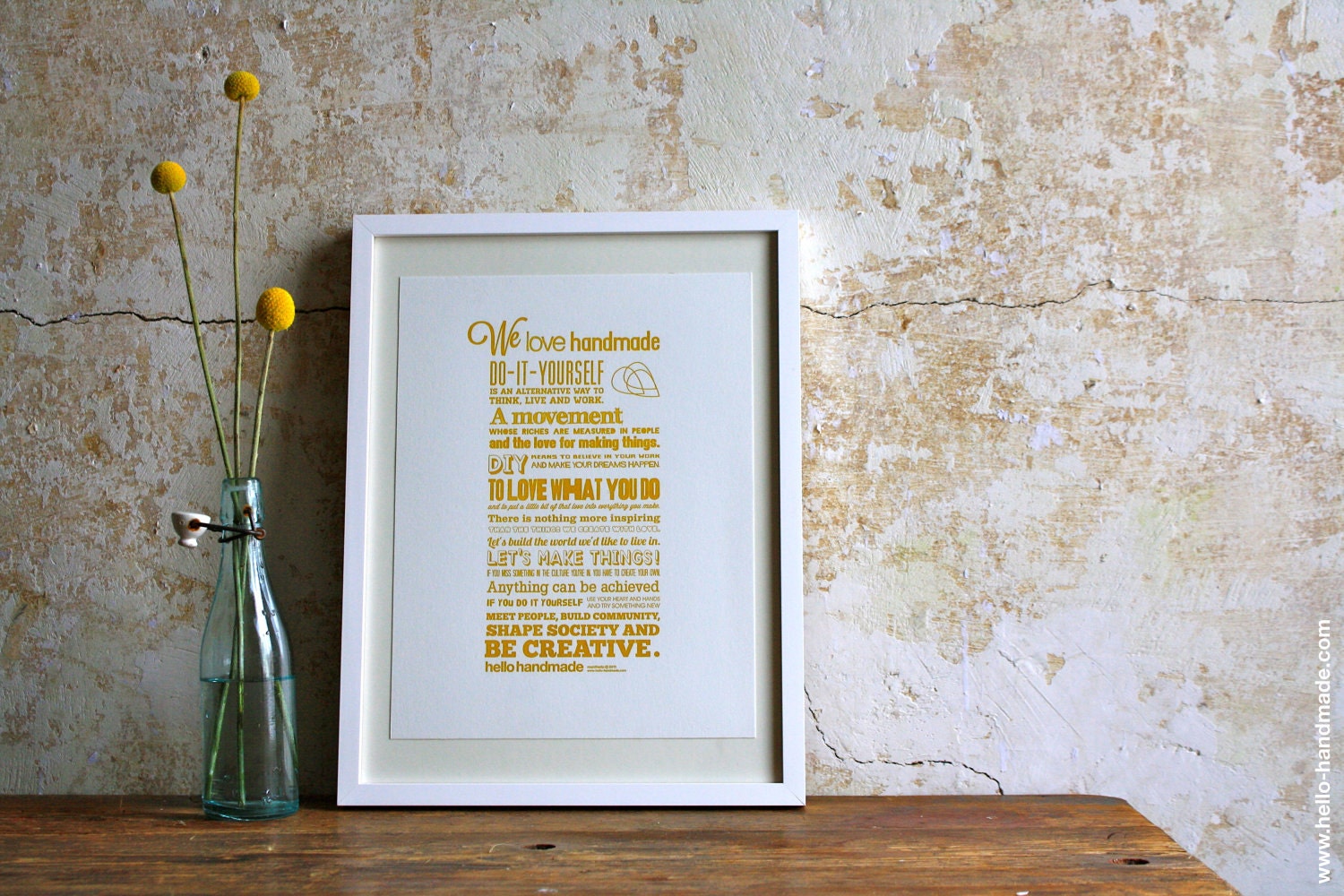 hello handmade manifesto / english / yellow