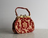 Vintage Bergdorf Purse . High Fashion Accessory . 1950s . Boho Carpet Bag