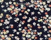 Lovely Tiny Plums in Red and Black  - Kimono Style - Slub Texture - EK-QS35104C
