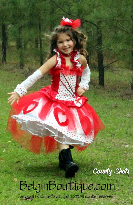 Pageant National L'amour valentine set Custom 6m 12m 18m 2 3 4 5 6 7 8 9 10 BelginBoutique.com