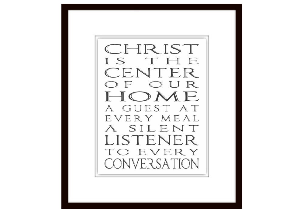 Christ Is The Center Digital Art Download Christian Inspirational Printable Quote PDF