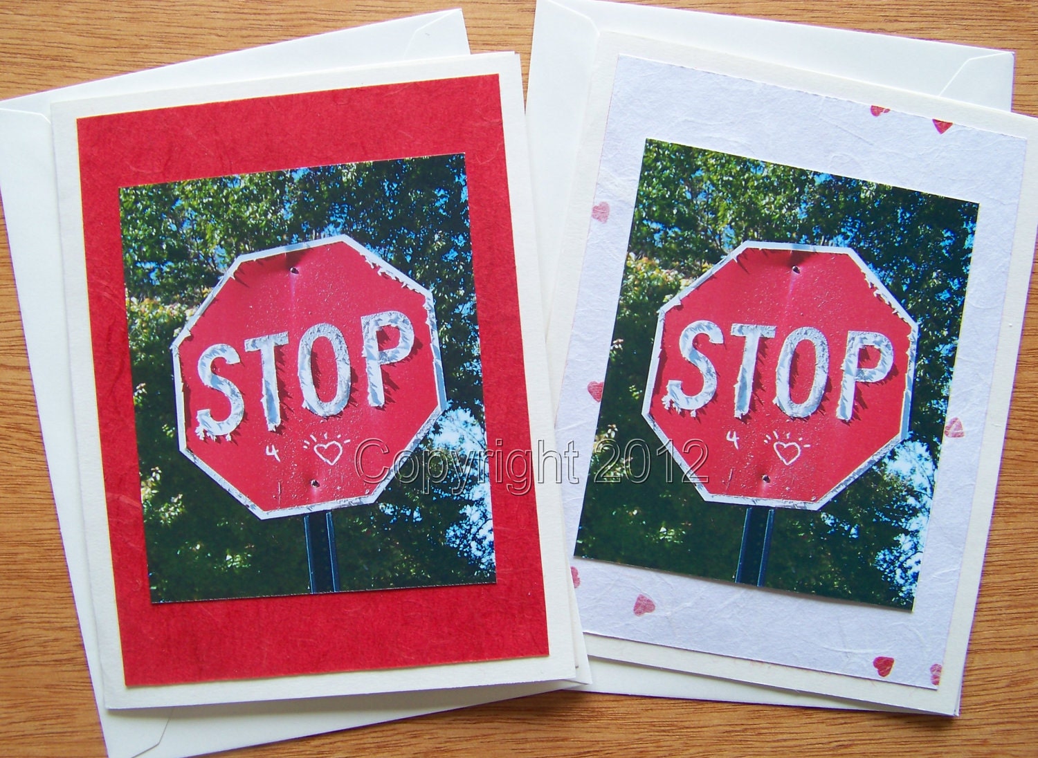 Stop 4 Love, Card Set of Two