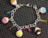 Cherry On Top Multicolor Cupcake Charm Bracelet