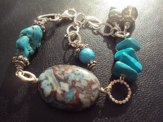 ON SALE Turquoise Bracelet by Amanda Lynne LUXE