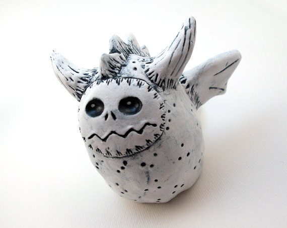 White Dragon Clay Sculpture Galileo