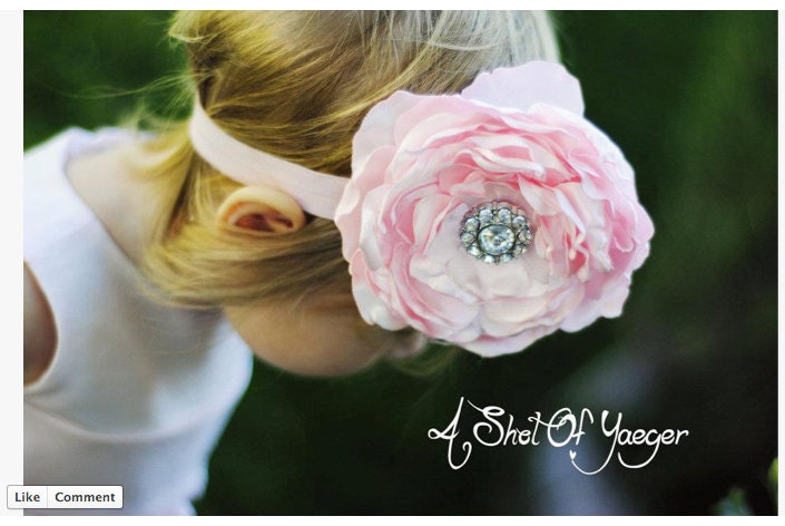 Marie Antoinette - Oversize Pink Flower headband