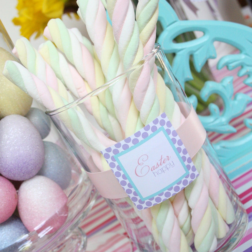 Printable Label/Tag- Polkadot Easter