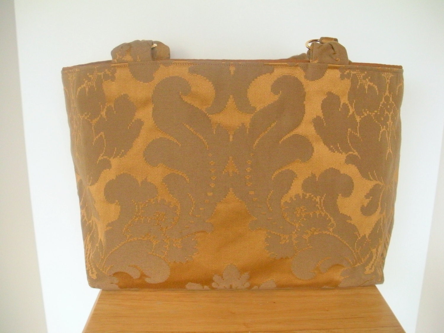 Gold Damask Tote Bag