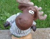 Ceramic  Moose Home Decor Cute Character