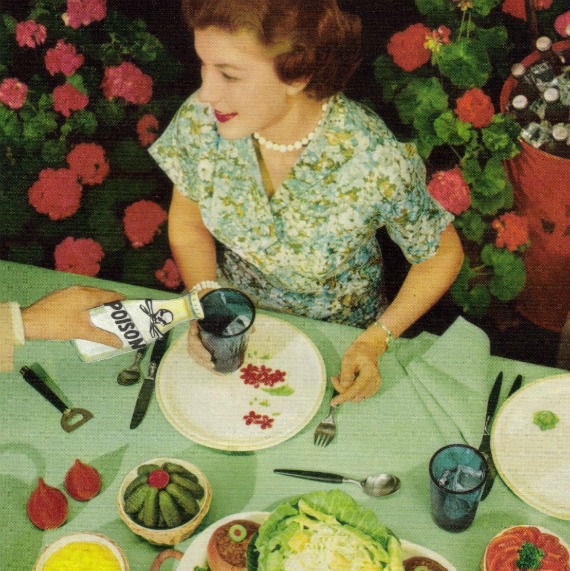 Poison Dark Humor Crime Murder Collage Art