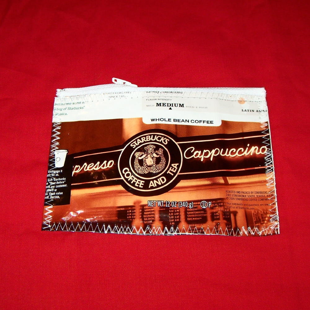 Eco Friendly Change Purse or Wallet made with Recycled Coffee bags repurposed