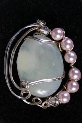 Green Goddess  New Jade Brooch