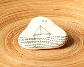 Little Boat - Boat Brooch - Hand drawn - Ready To Ship