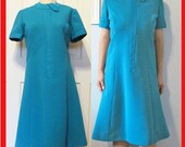 Vintage 1960s Leslie Fay Mod Knit Dress