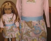 FROCKS with SOCKS 2T thru 6 Easter Patch Matching Girl and American Girl Dresses