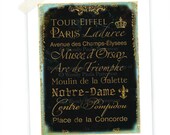 Paris Destinations Chic Shabby Grunge Giclee Art Print