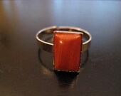 Adjustable Stone Ring in Brown