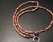 Metallic Bronze/Copper/Gold Beaded Choker
