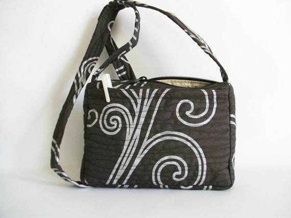 quilted long strap bag, textile Summer purse, shoulder bag, crossbody bag, small bag