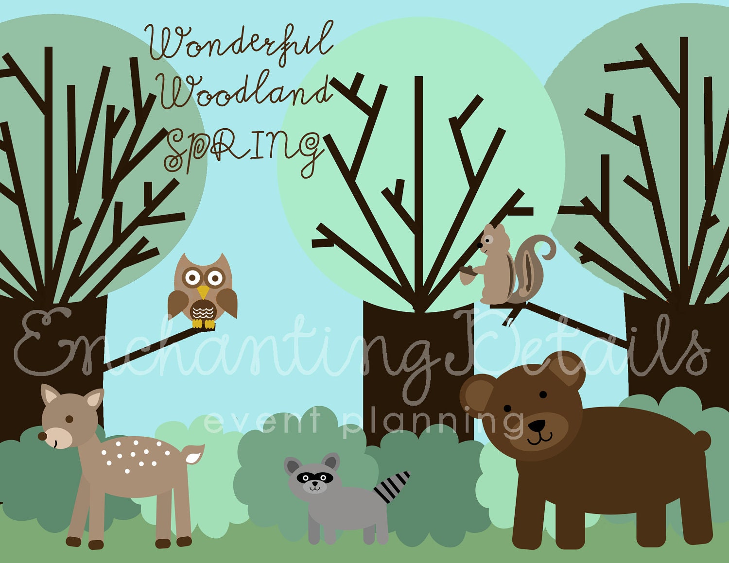 PARTY KIT Wonderful Woodland- Little Forest Friends Party in a Bucket